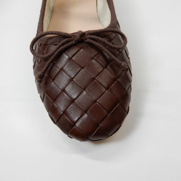 LOEFFLER RANDALL Leonie Woven Ballet Flats Size 6 Espresso Brown Leather NEW - Picture 11 of 15